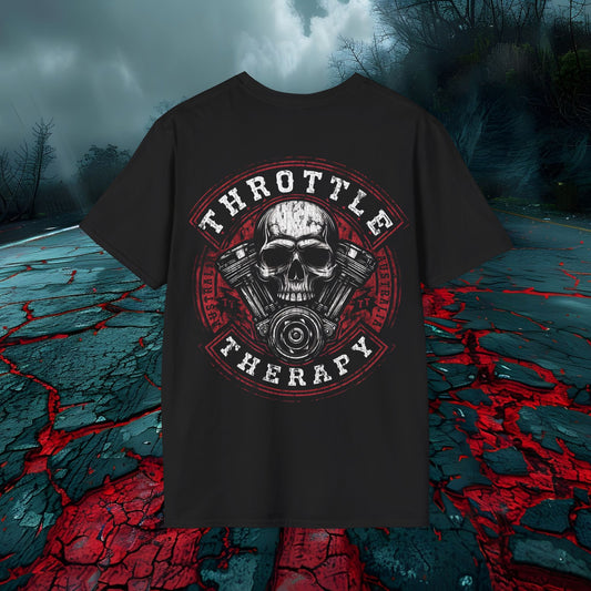 Throttle Therapy Graphic T-Shirt for Motorcycle Enthusiasts