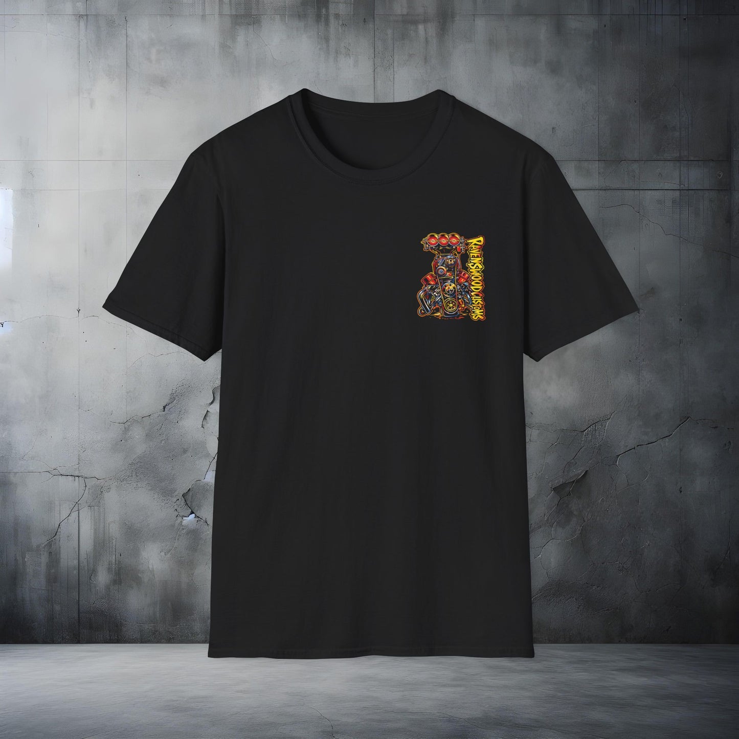 Ravenswood Customs Blown Injected V8 Engine Graphic Tee