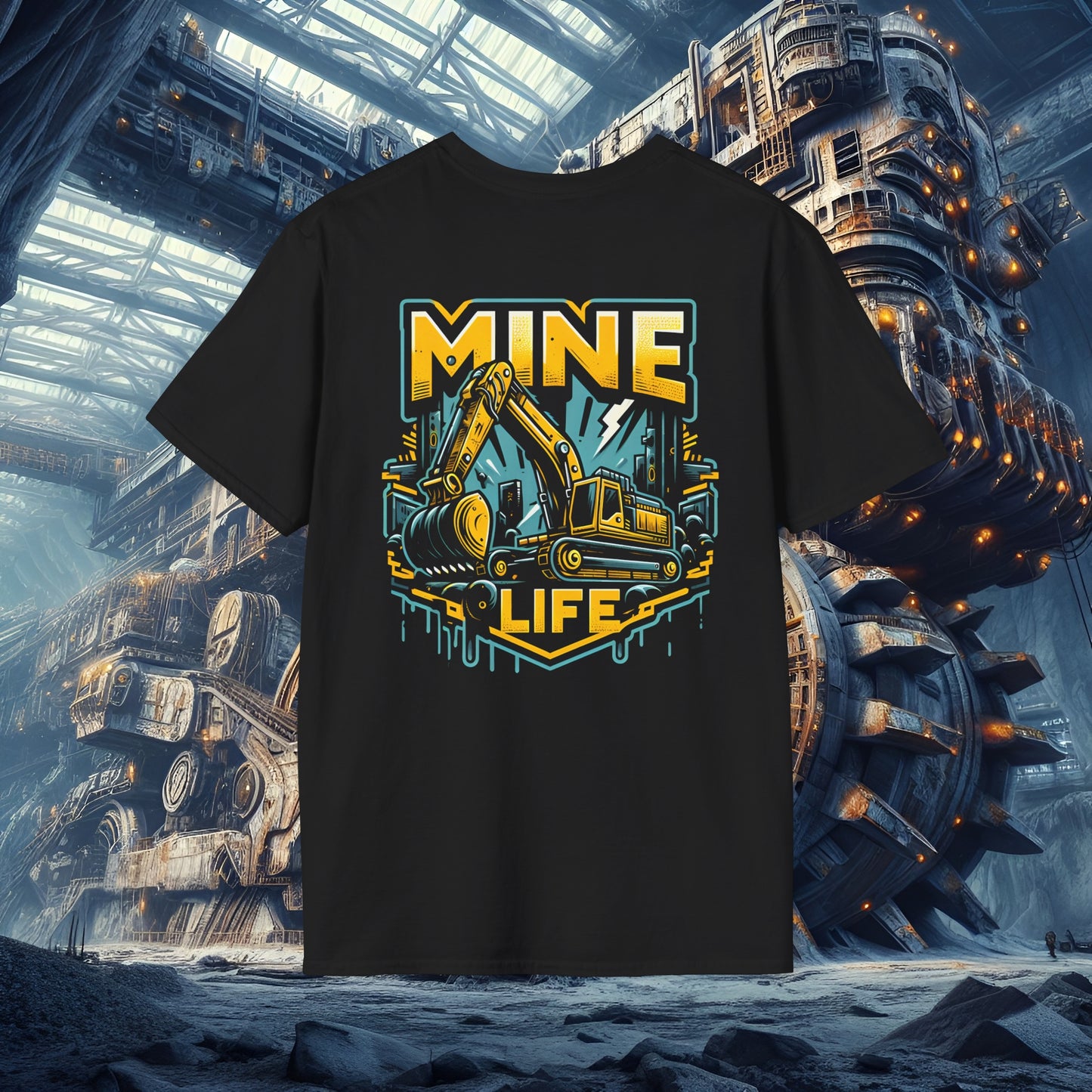 Mine Life Digger Unisex Softstyle T-Shirt