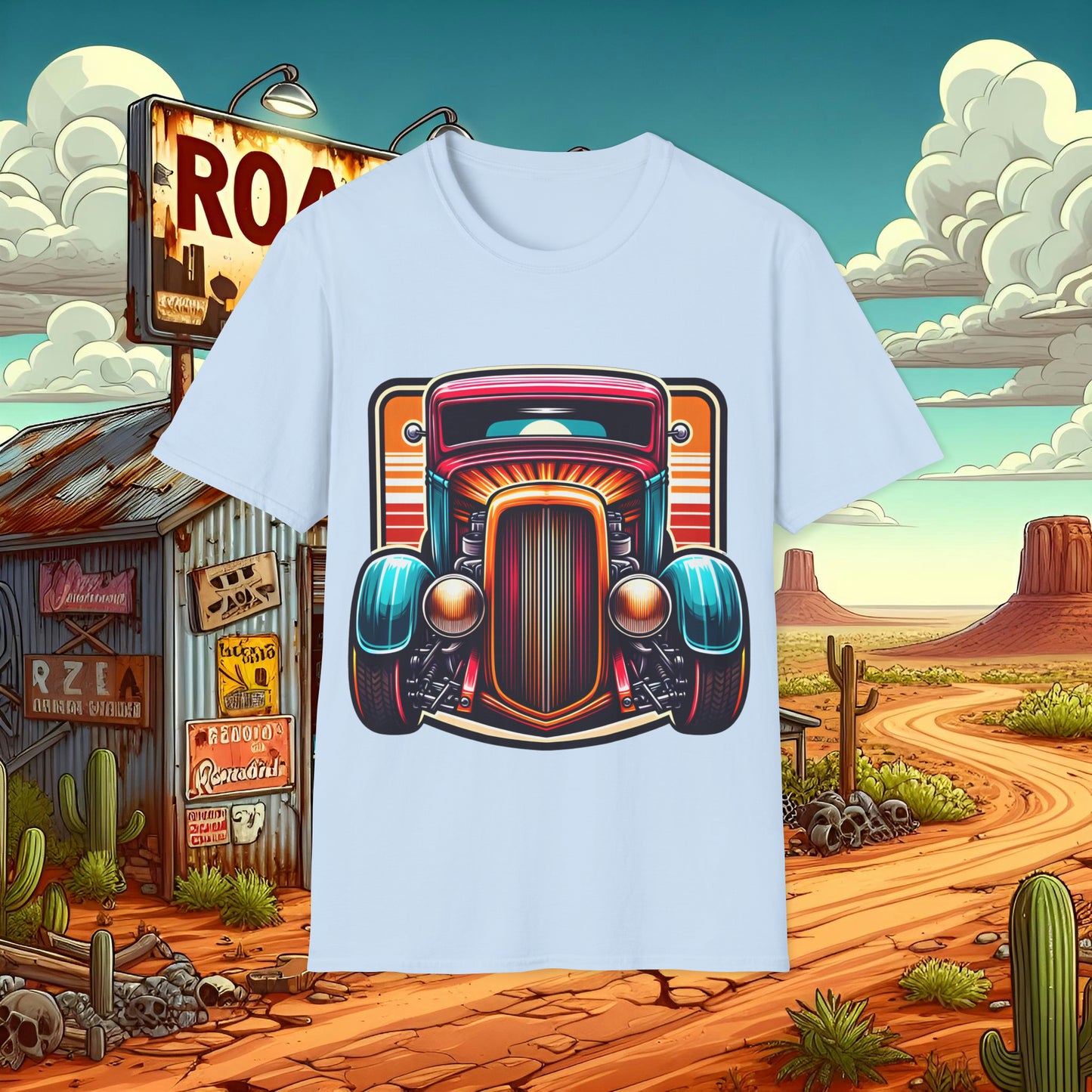 Toon Hot Rod 3 Unisex Softstyle T-Shirt