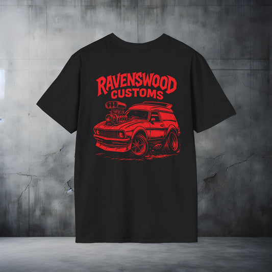 Ravenswood Customs Red Falcon PV T-Shirt, Unisex Graphic Tee, Automotive Apparel