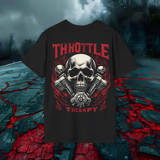 Throttle Therapy Skull Graphic Tee | Unisex Softstyle T-Shirt