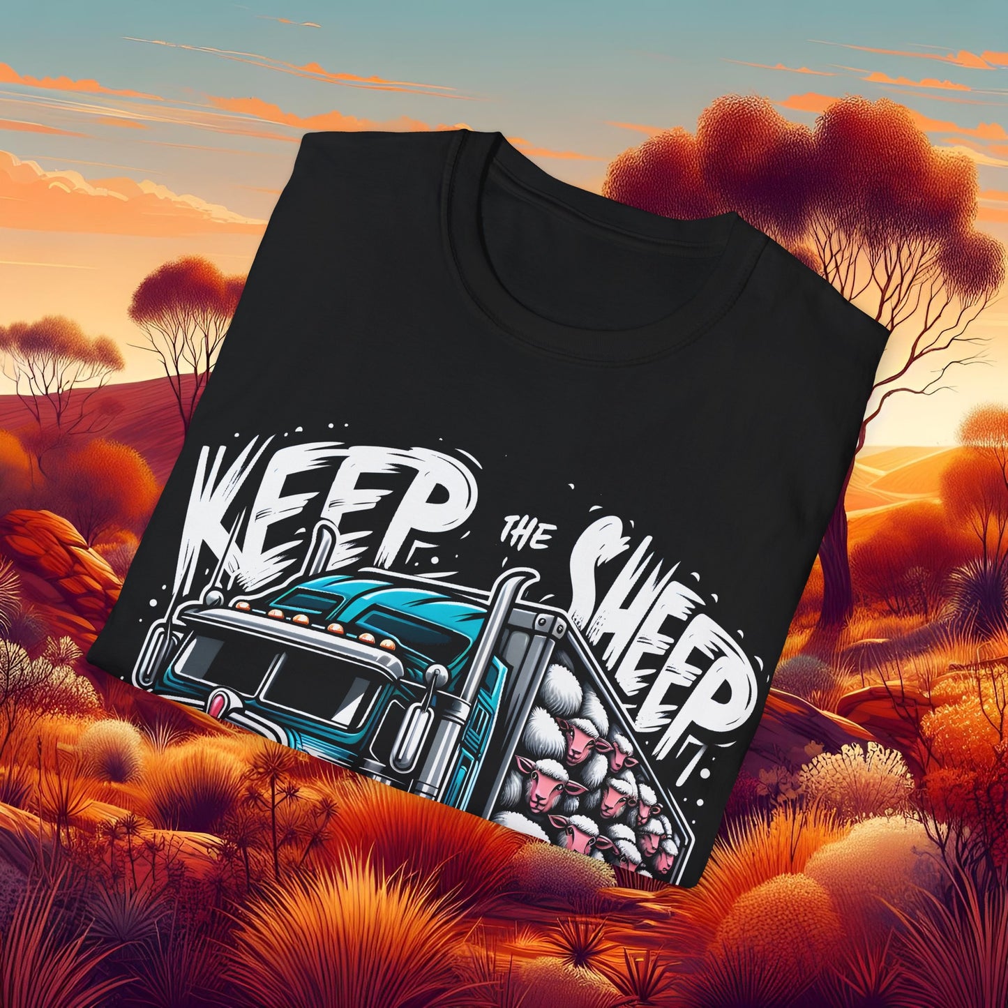 Keep the Sheep Truck Unisex Softstyle T-Shirt