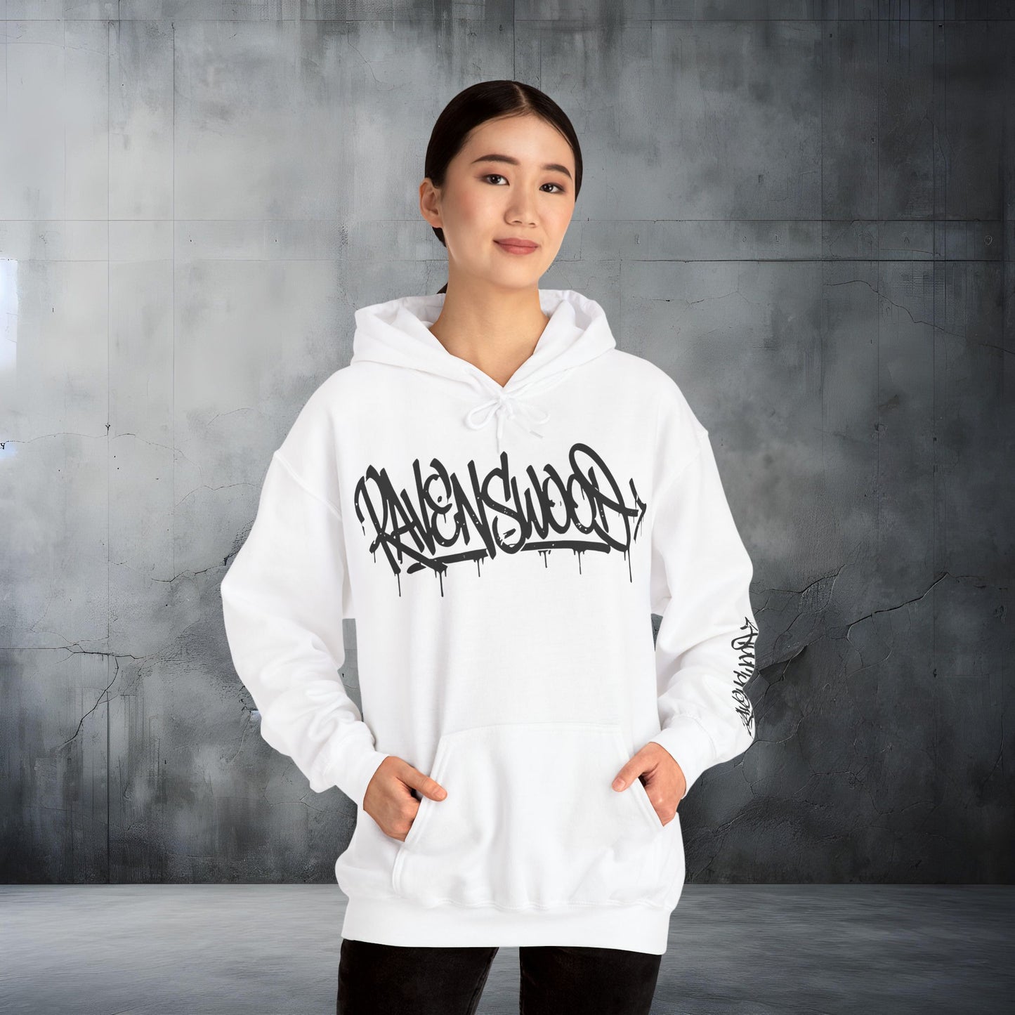 Ravenswood Graffiti Tag Hoodie Urban Streetwear Hoodie