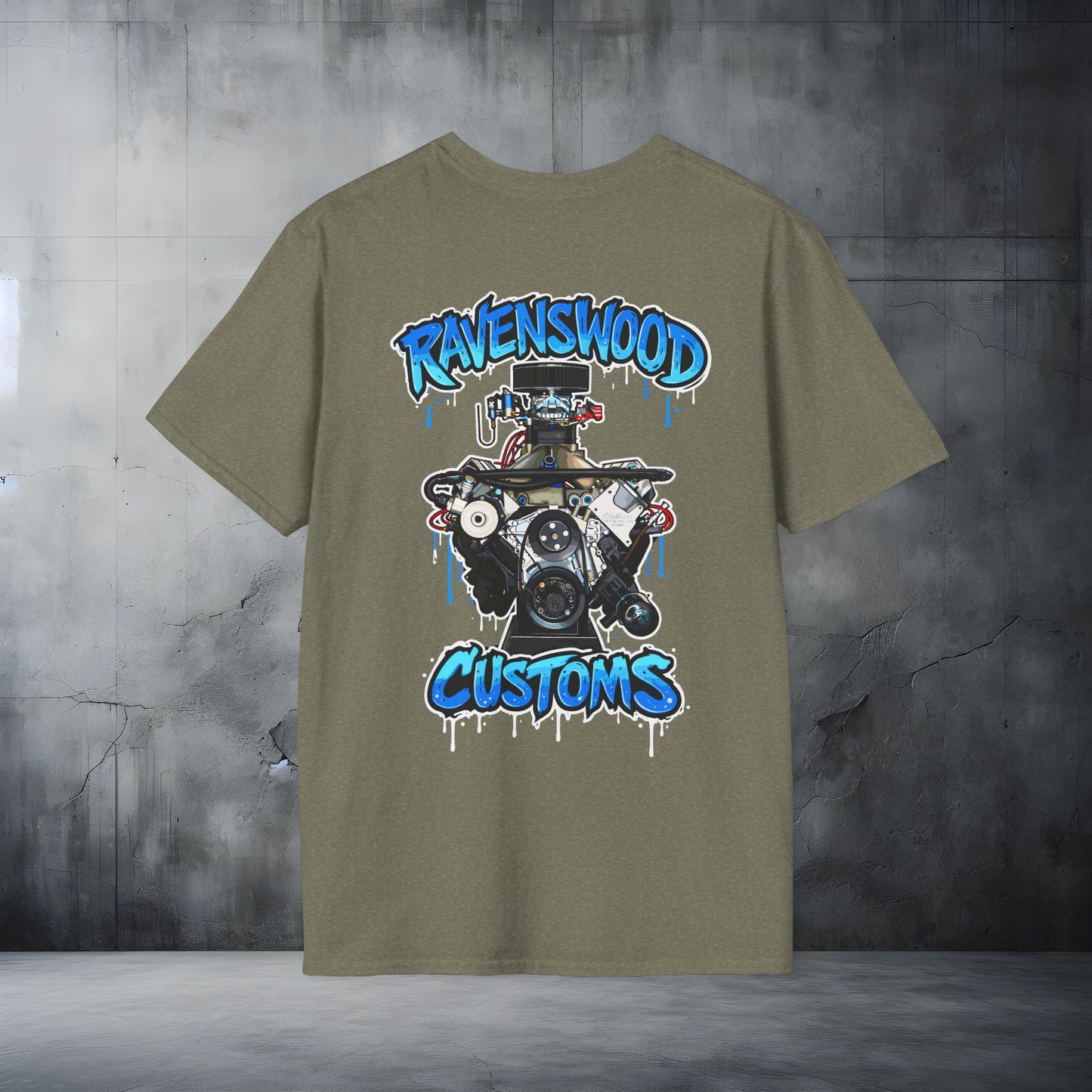 Ravenswood Customs 385ci Holden V8 Engine Graphic T-Shirt