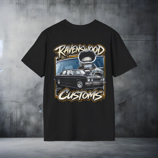 Ravenswood Customs Black Blown XT Falcon Sedan Classic Car T-Shirt