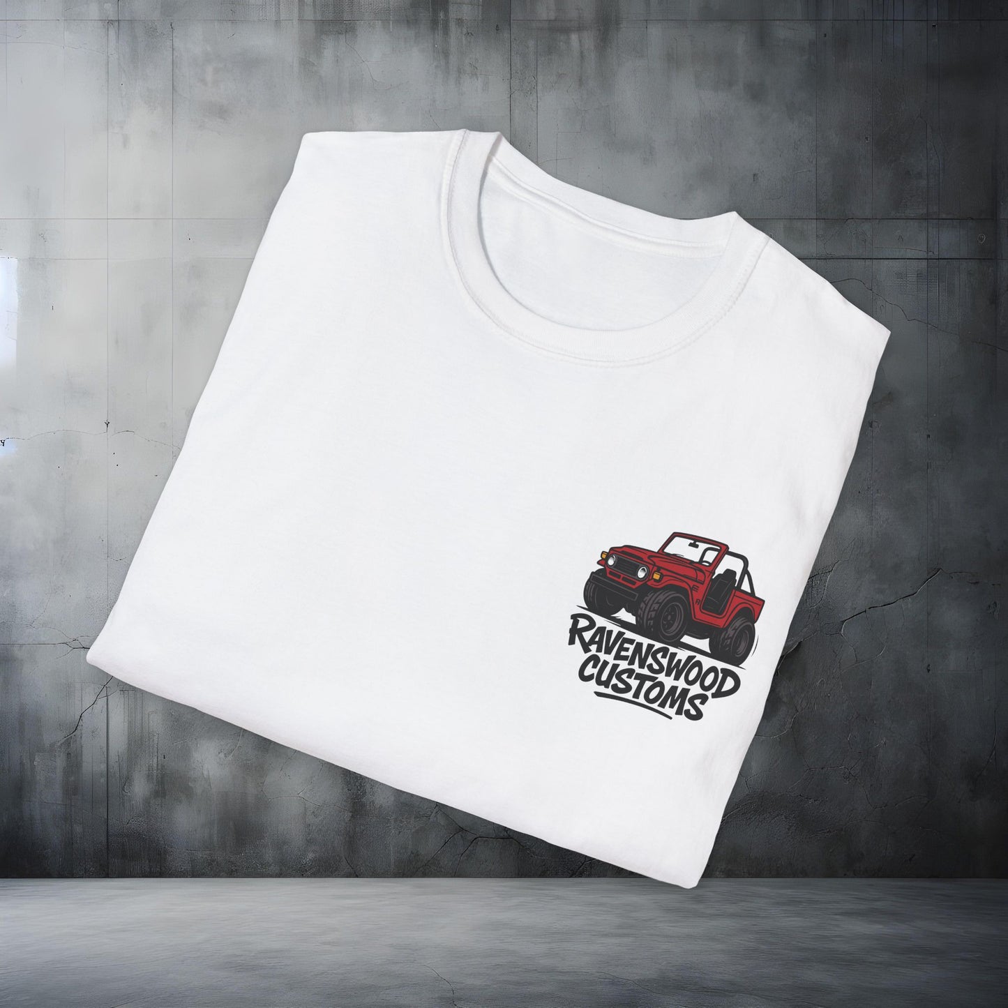 Ravenswood Customs Unisex Softstyle T-Shirt - Red Forty Design, Cool Graphic Tee