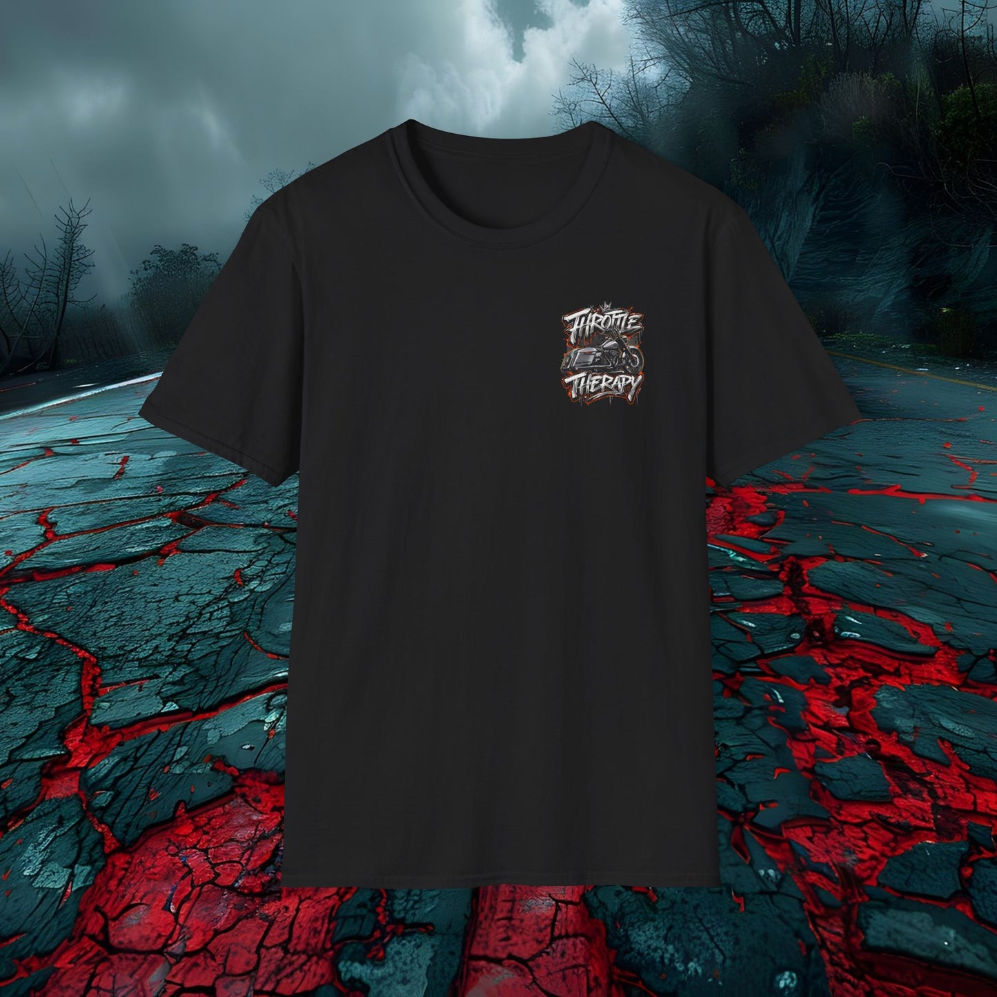 Throttle Therapy Motorcycle T-Shirt Graphic Tee