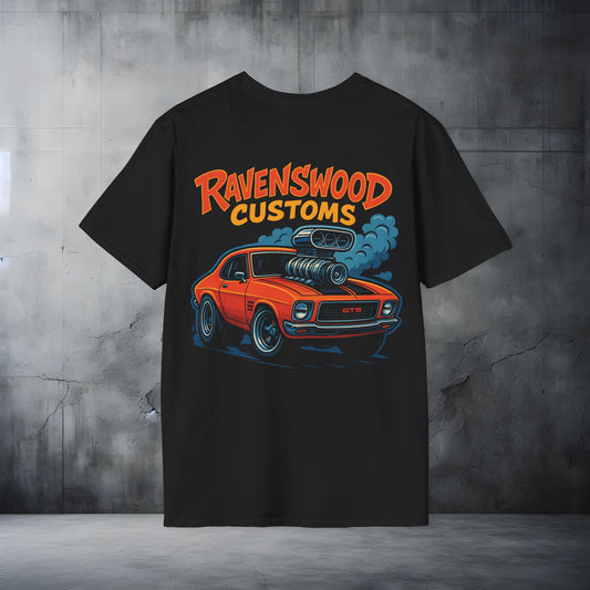 Ravenswood Customs Monaro Graphic T-Shirt, Car Enthusiast Gift, Unisex Softstyle Tee