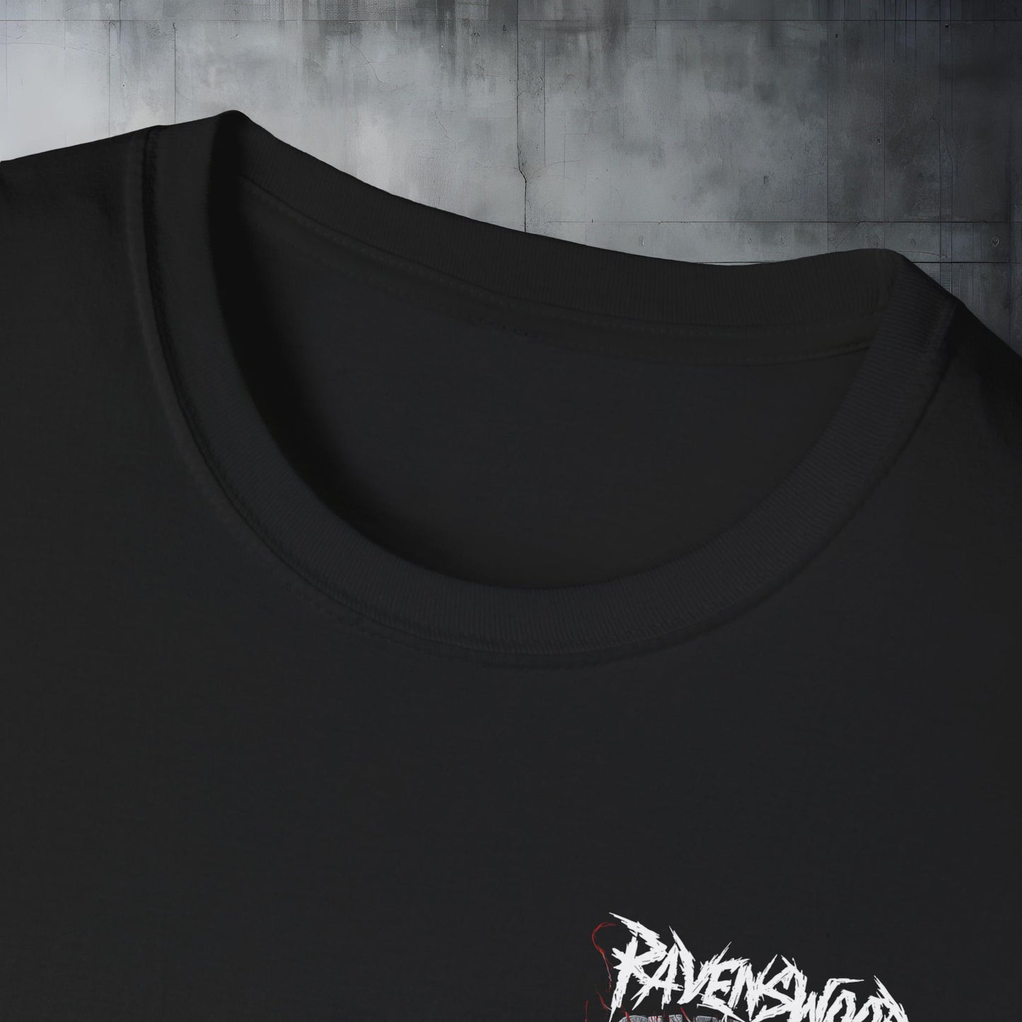 Ravenwood Customs Skull Vtwin Engine Tee - Gothic Motorcycle Biker T-Shirt