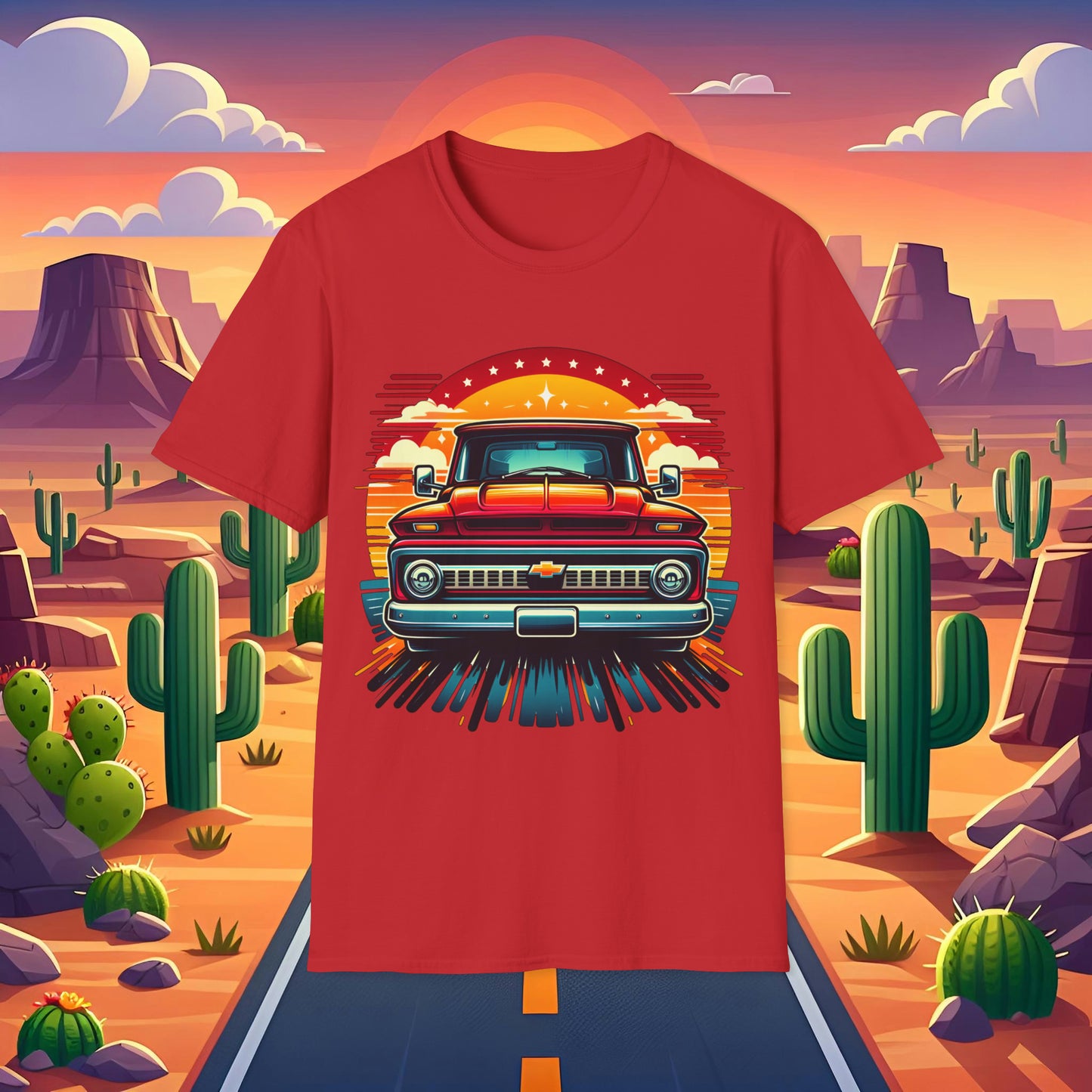 Toon Chevy 1 Unisex Softstyle T-Shirt