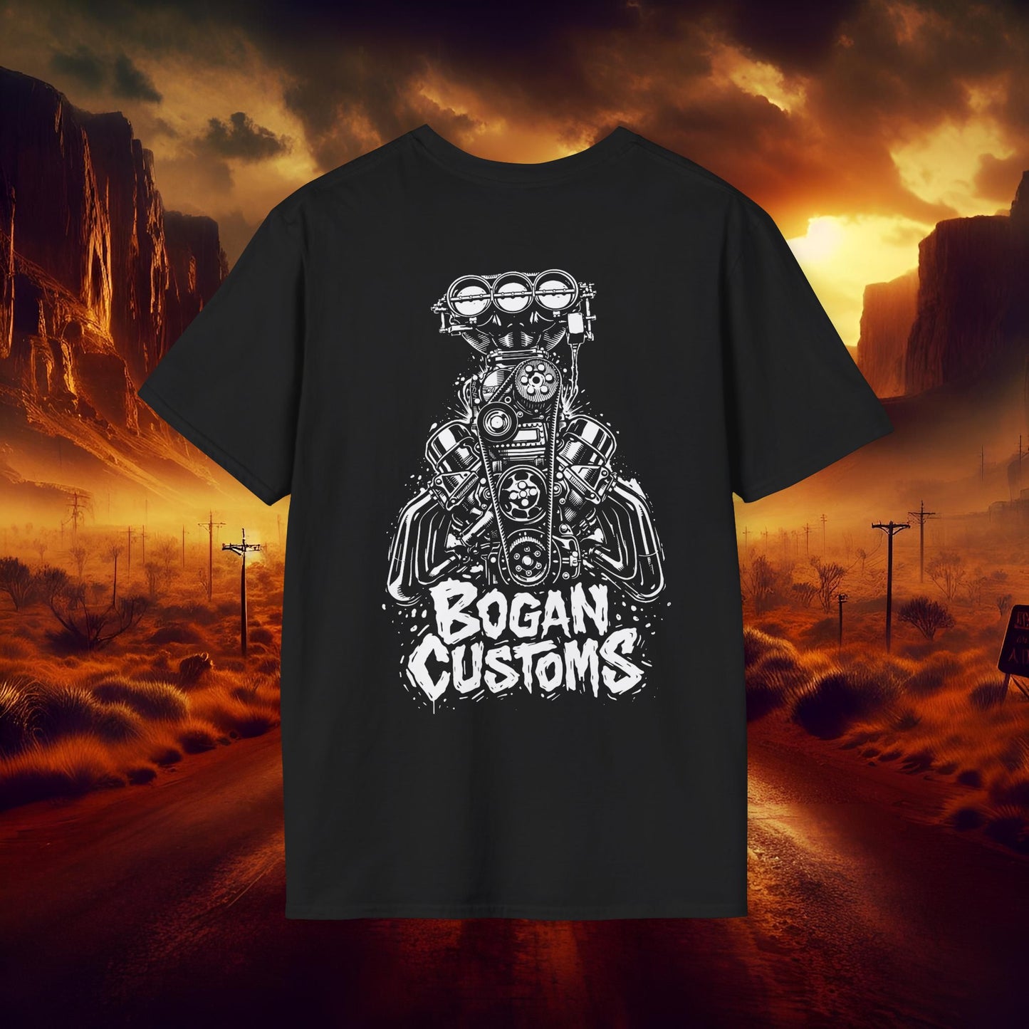 Bogan Customs Blown V8 Engine Tee