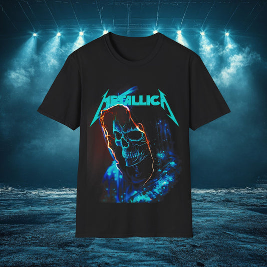 Metallica Skull Graphic 1 Unisex Softstyle T-Shirt, Band Tee, Music Apparel, Perfect Gift for Rock Fans, Concert Wear, Casual Style