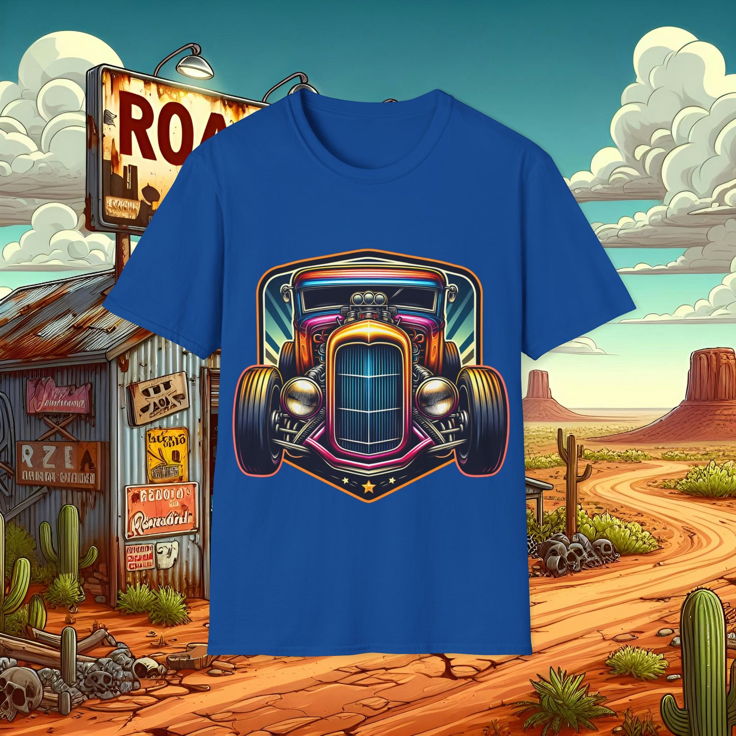 Toon Hot Rod 2 Unisex Softstyle T-Shirt