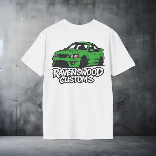 Ravenswood Customs Unisex Softstyle T-Shirt - Green BF Falcon Design, Cool Graphic Tee
