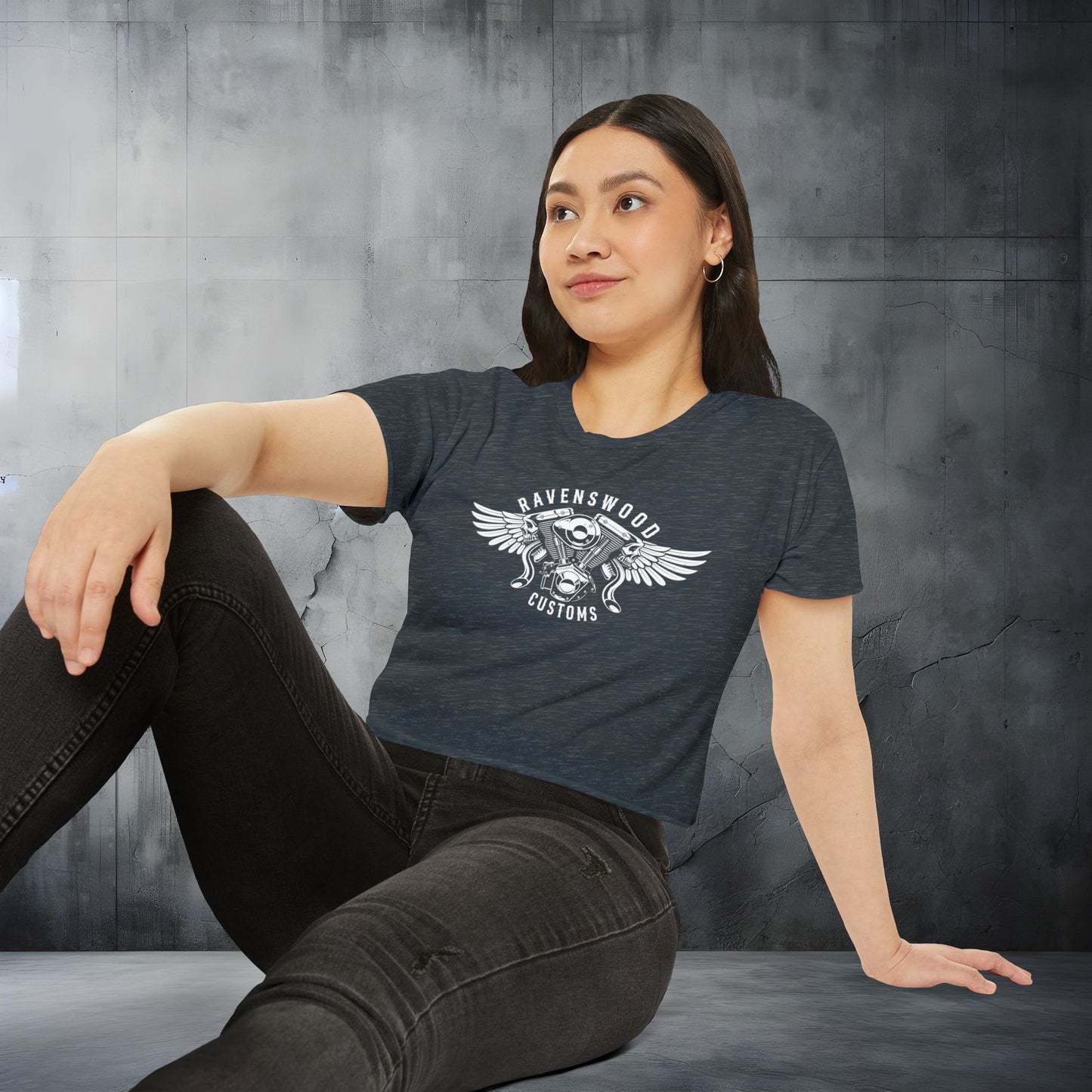 Ravenswood Customs Women's Festival Crop Top - Boho Chic Tee for Summer Events