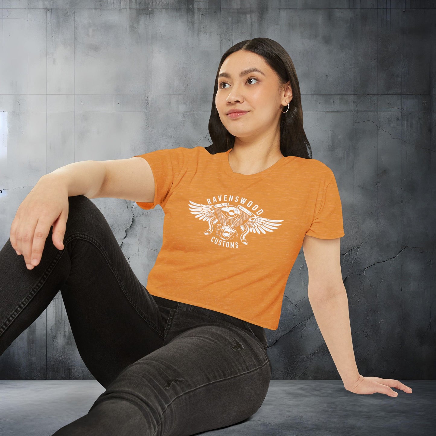 Ravenswood Customs Women's Festival Crop Top - Boho Chic Tee for Summer Events