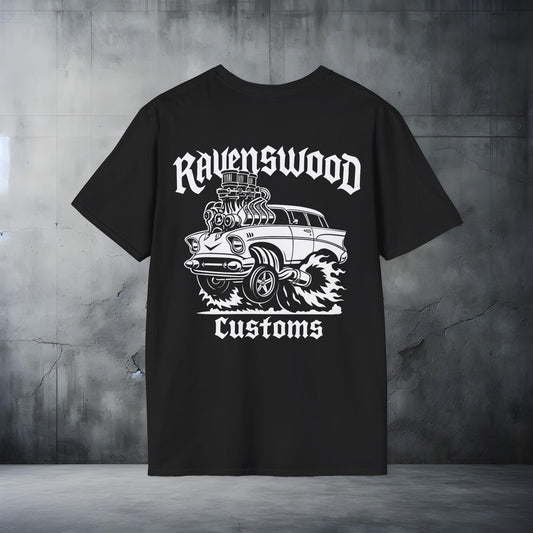 Ravenswood Customs Blown Chevy Wagon Unisex Softstyle T-Shirt