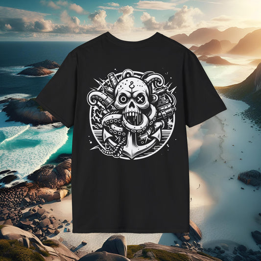 Fishwood Threads Skull Anchor  Unisex Softstyle T-Shirt