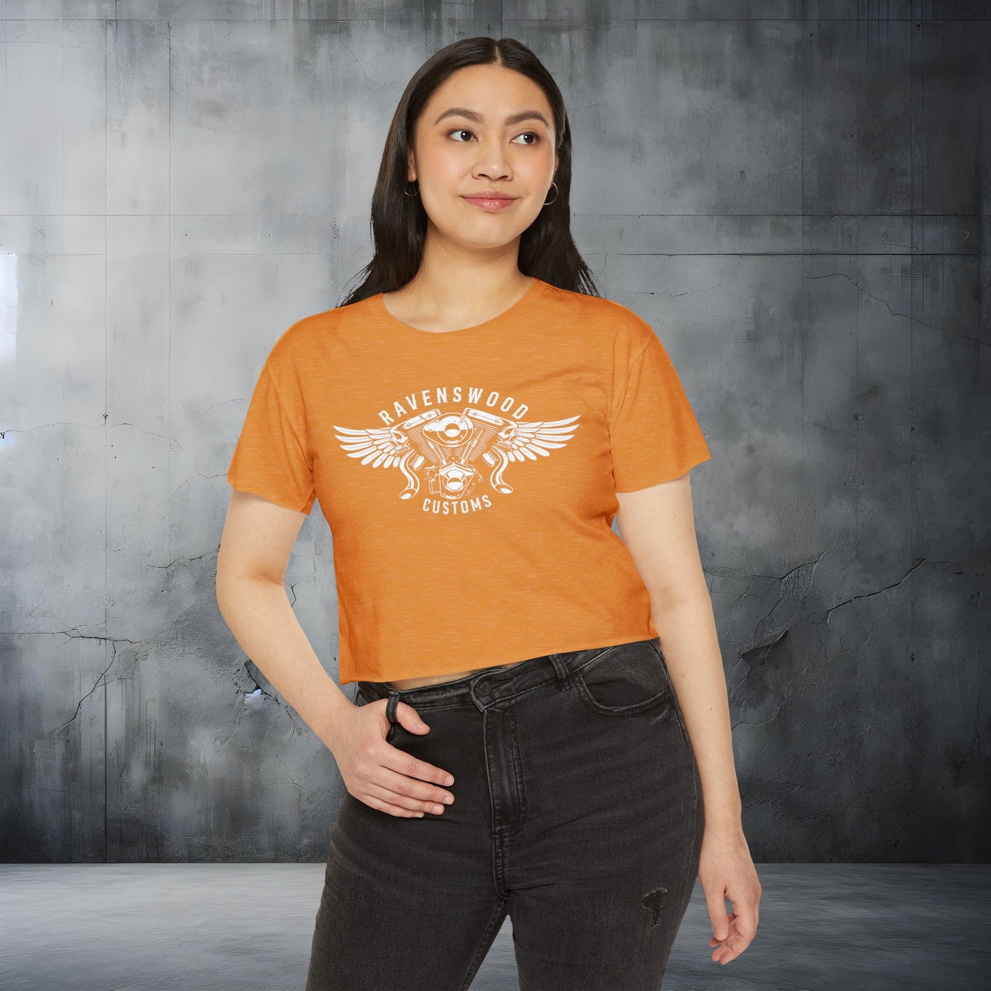 Ravenswood Customs Women's Festival Crop Top - Boho Chic Tee for Summer Events