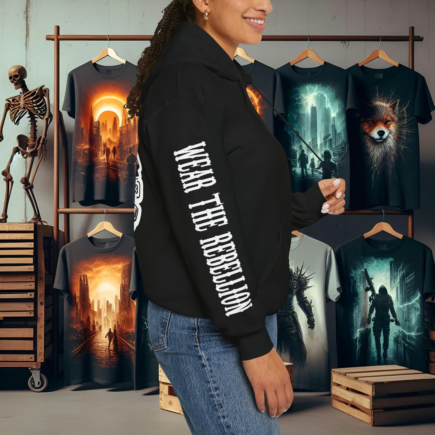 Ravenswood Customs Wear the Rebellion Unisex Heavy Blend™ Hooded Sweatshirt