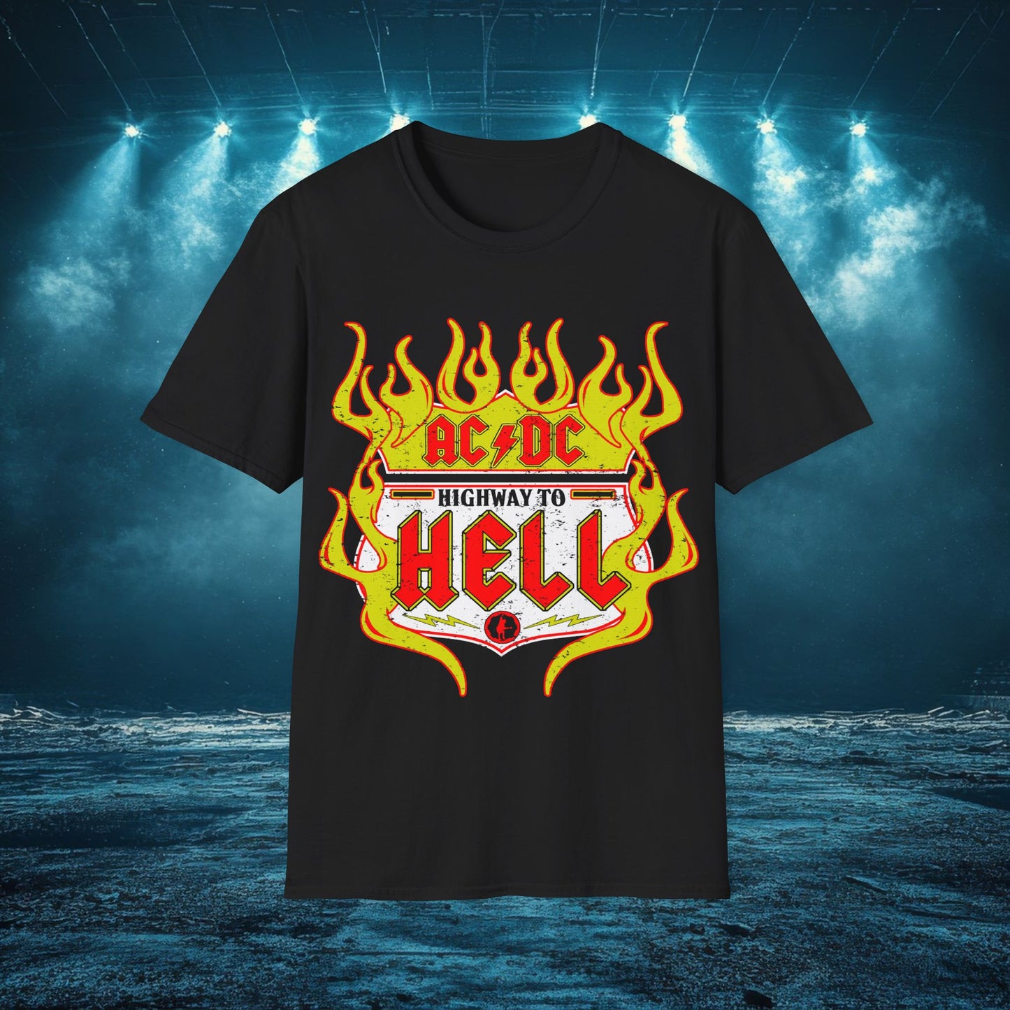 Highway to Hell Rock T-Shirt, Unisex Graphic Tee, Music Festival Apparel, Band Merchandise, AC/DC Lover Gift