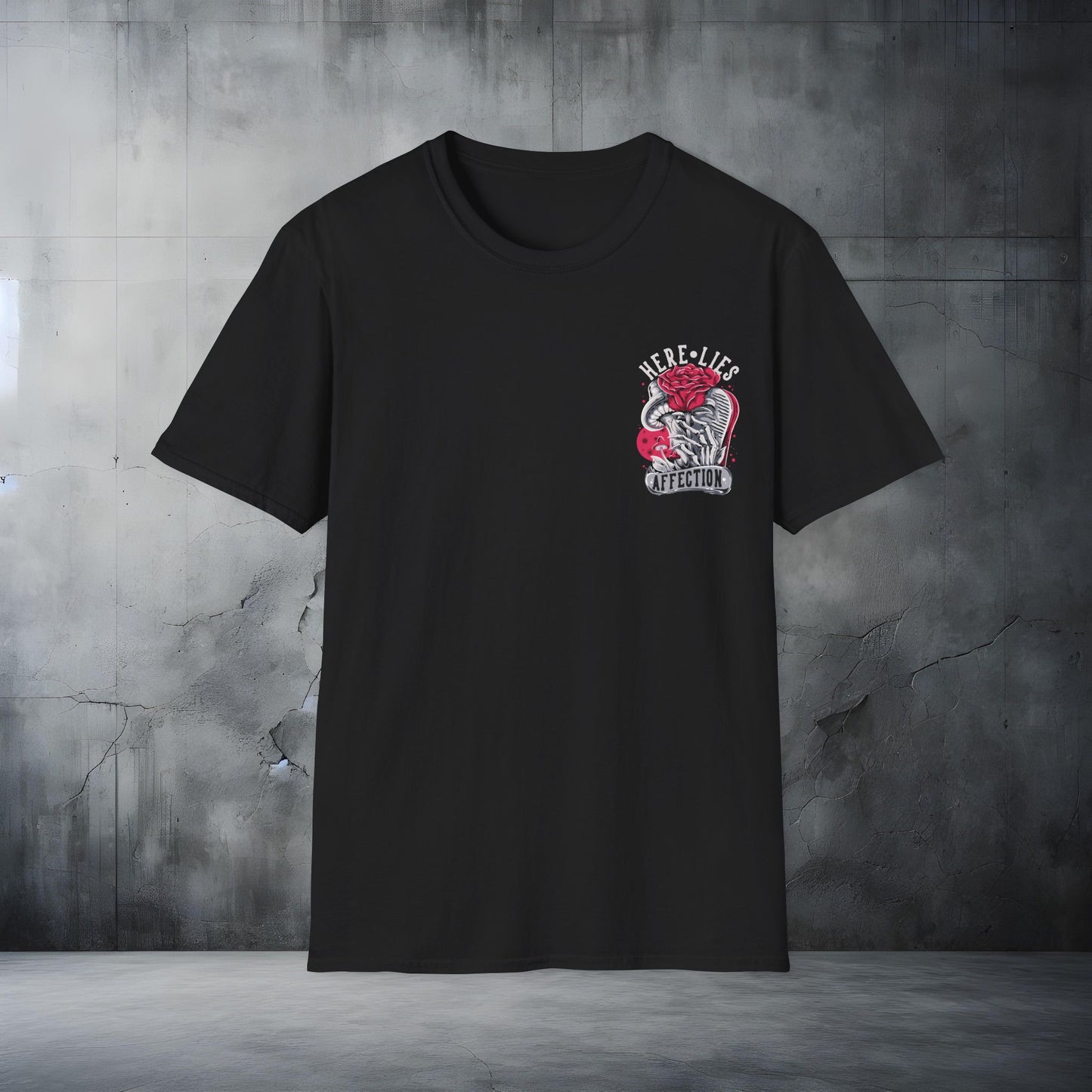 Here Lies Affection Unisex Softstyle T-Shirt