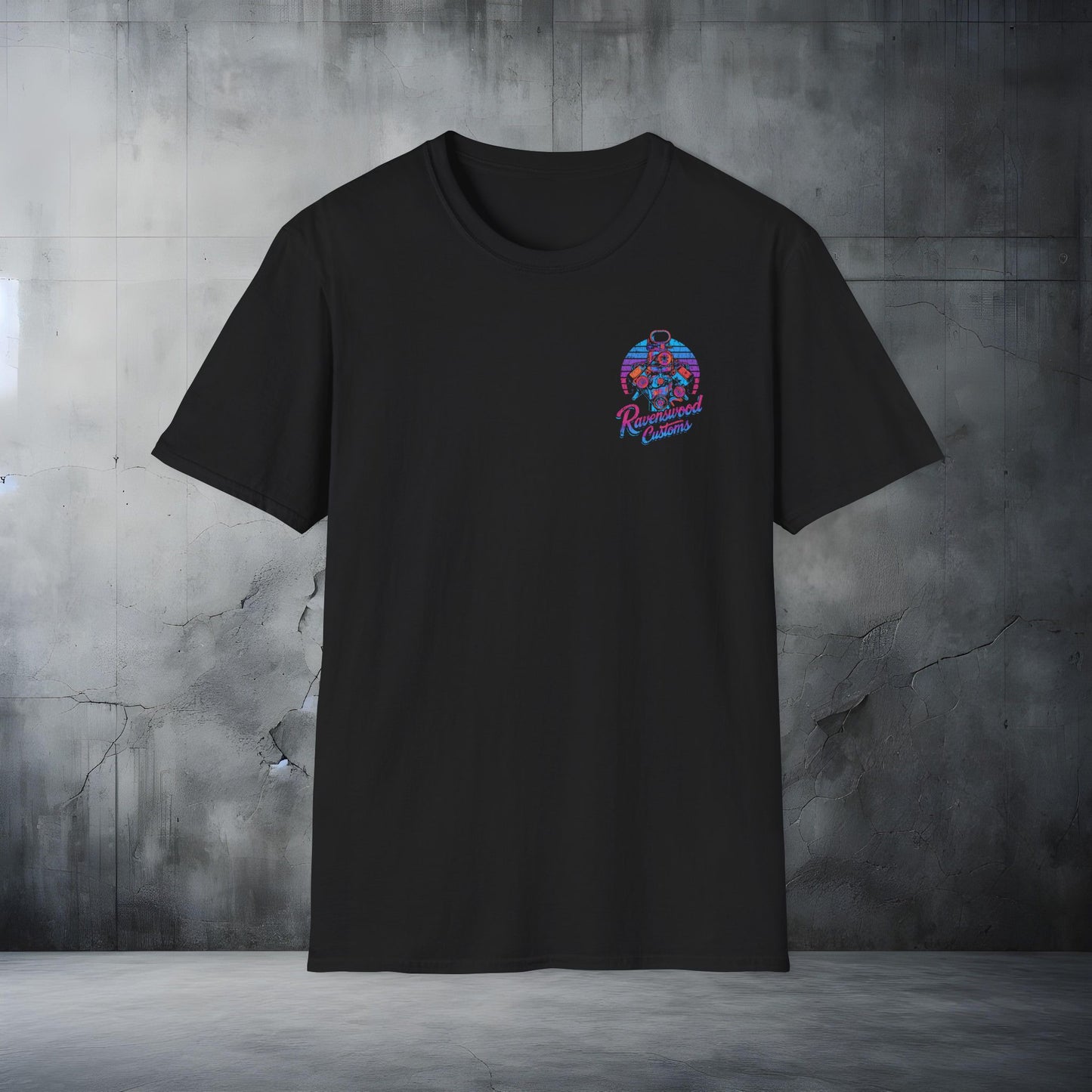 Ravenswood Customs Blown Hemi V8 Retro Worn T-Shirt