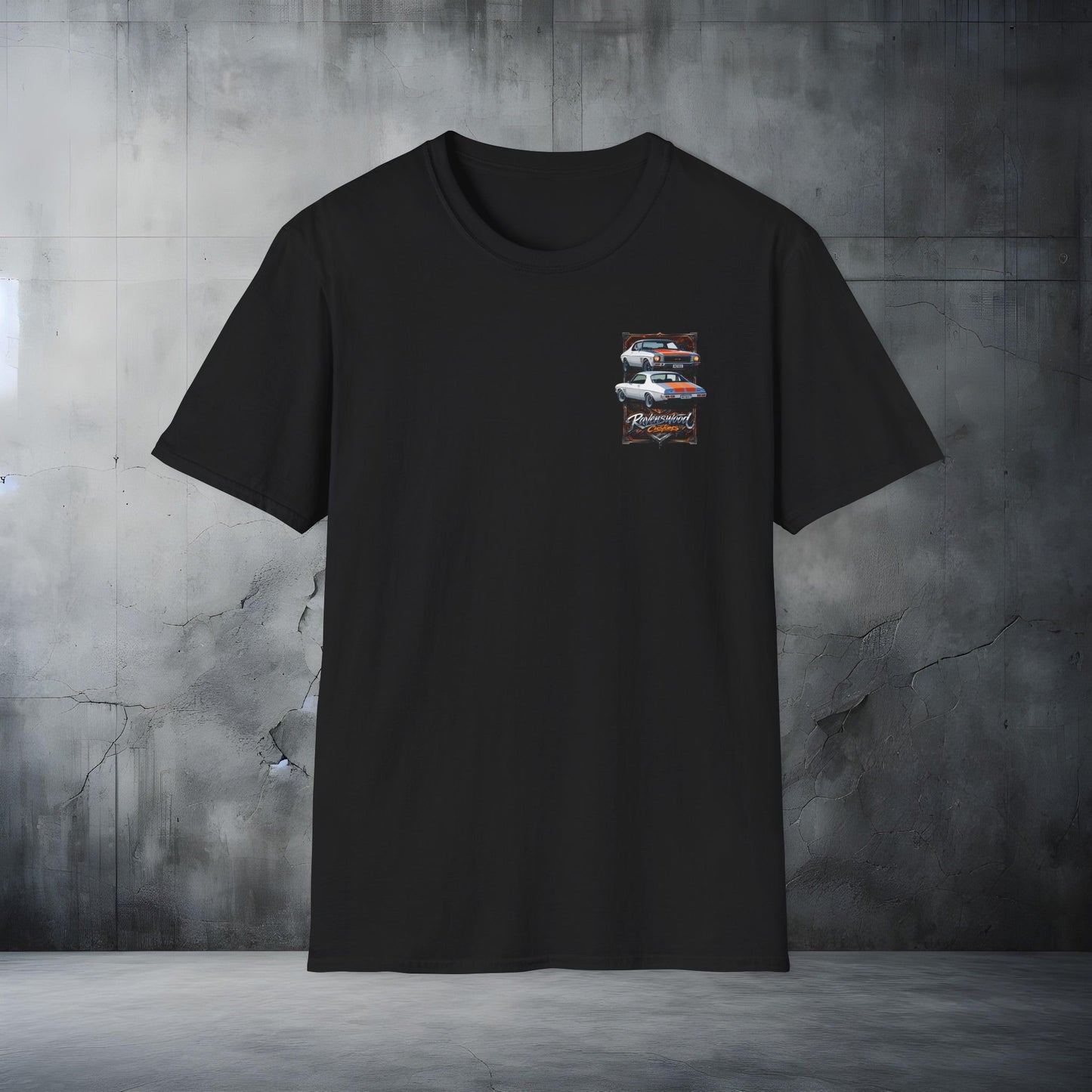 Ravenswood Customs HQ GTS Monaro Classic Car Stack T-Shirt Vintage Muscle Car Graphic
