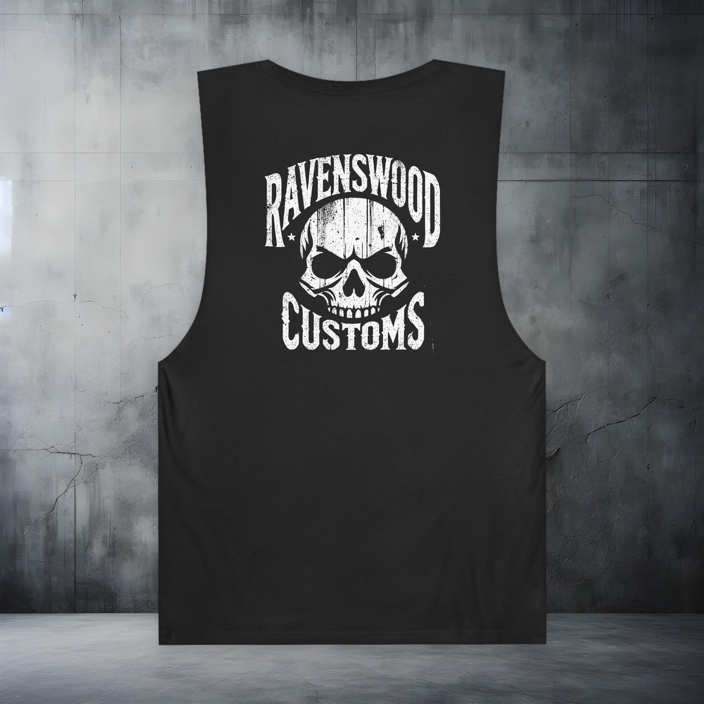 Ravenswood Customs Skull Logo Unisex Barnard Tank