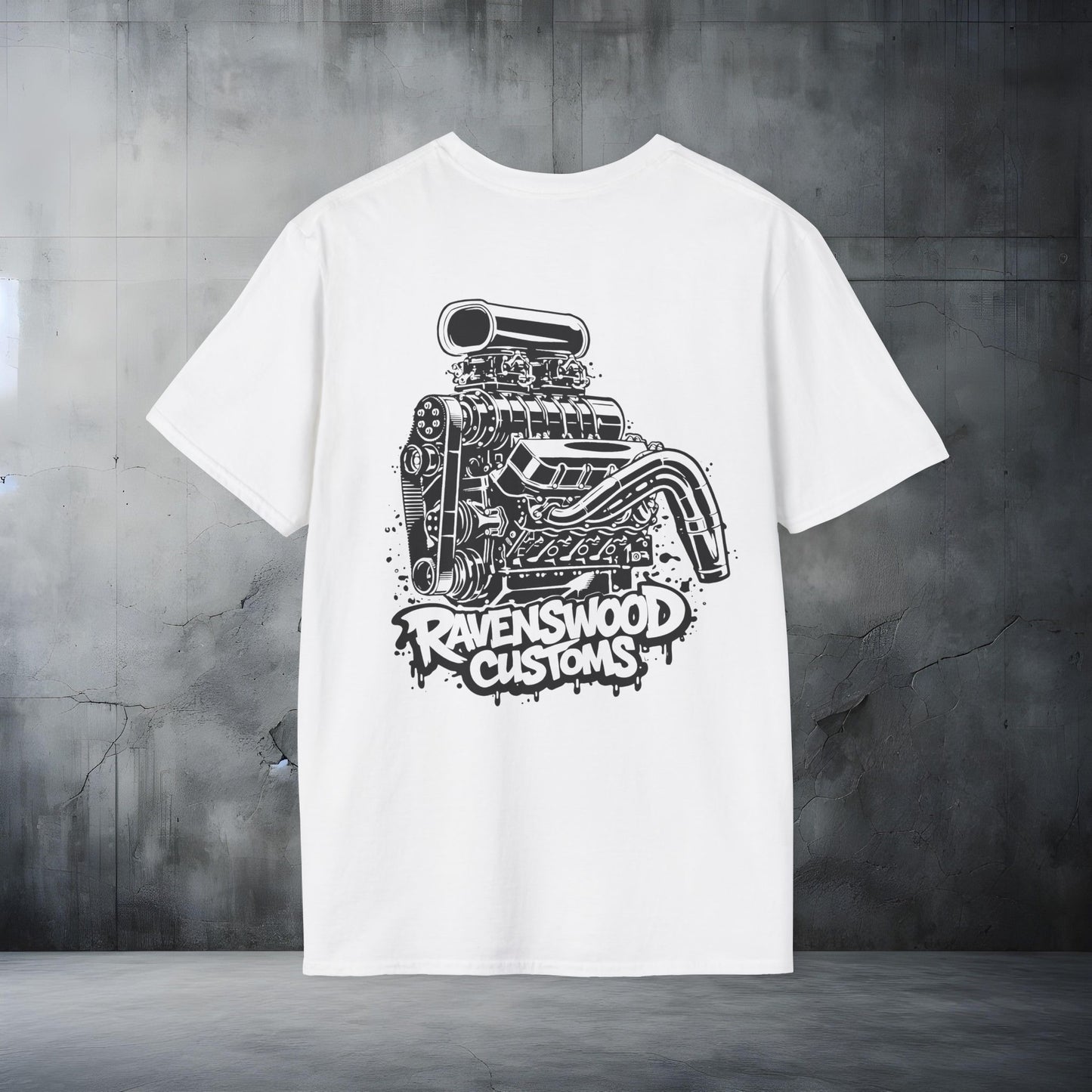 Ravenswood Customs Blown V8 Engine Graphic T-Shirt