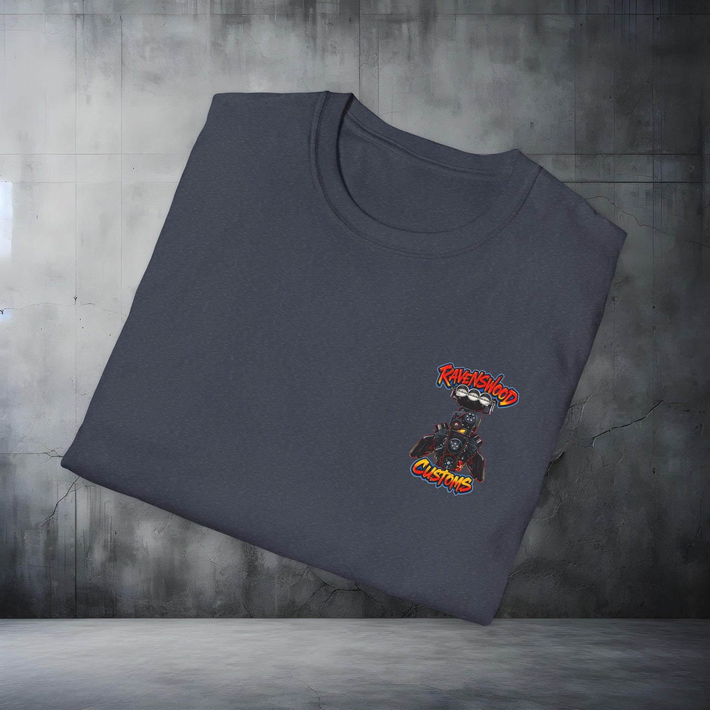 Ravenswood Customs Blown Injected Chevy Engine Graphic T-Shirt