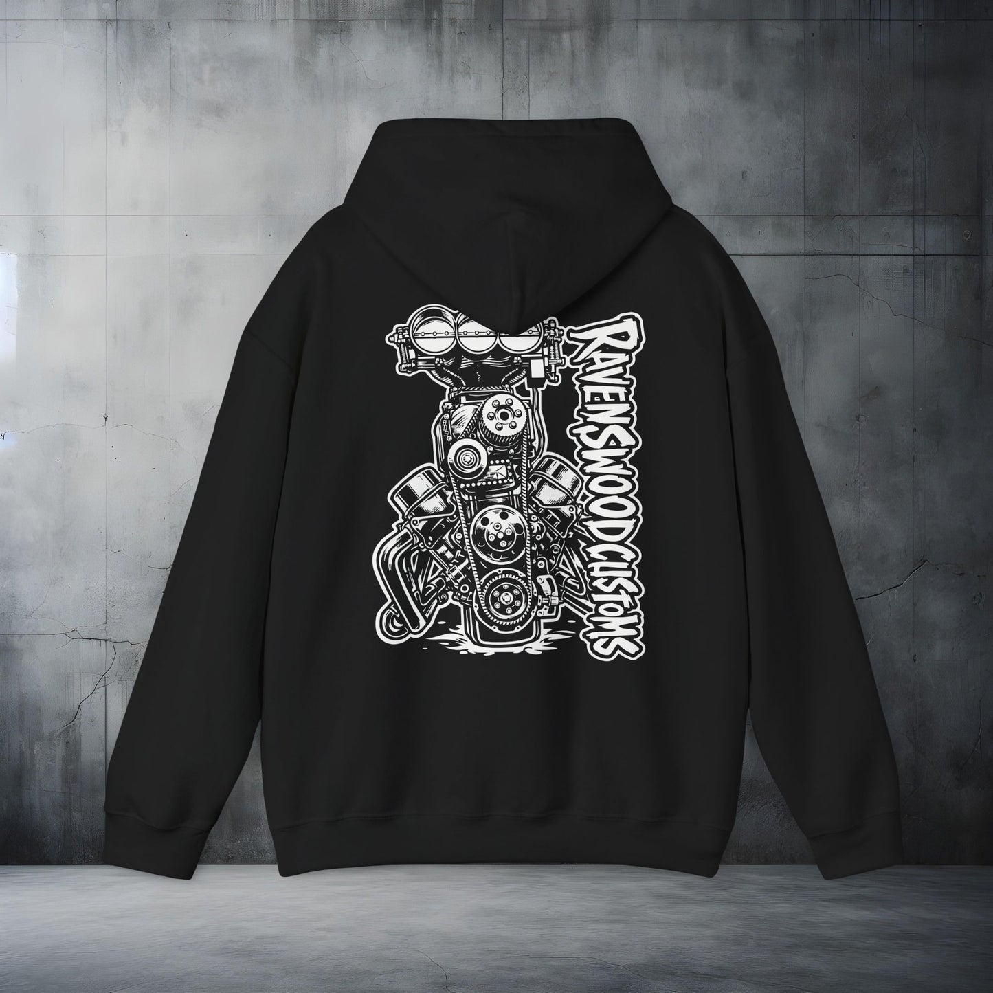 Ravenswood Customs Blown and Injected Chevy V8 Hoodie