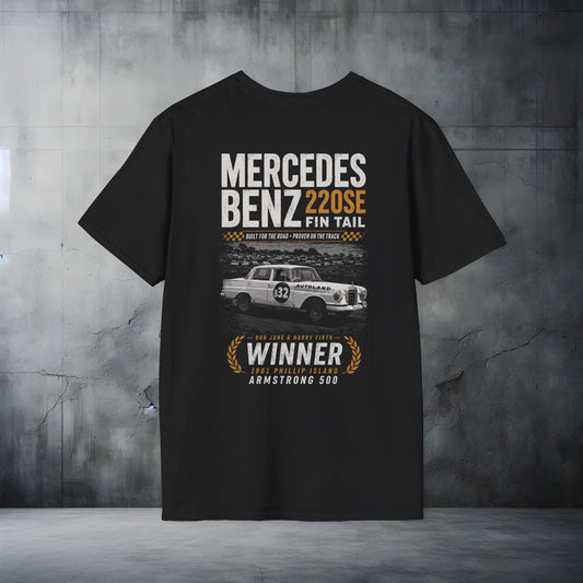 Mercedes Benz 220SE Fin Tail T-Shirt Vintage Classic Car Tee
