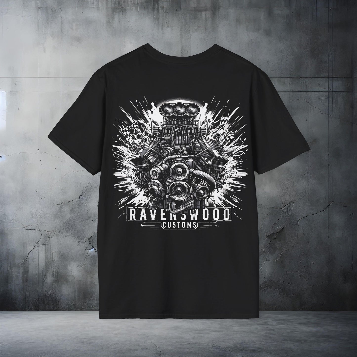 Ravenswood Custom Graphic Tee - Unisex Softstyle T-Shirt for Car Enthusiasts