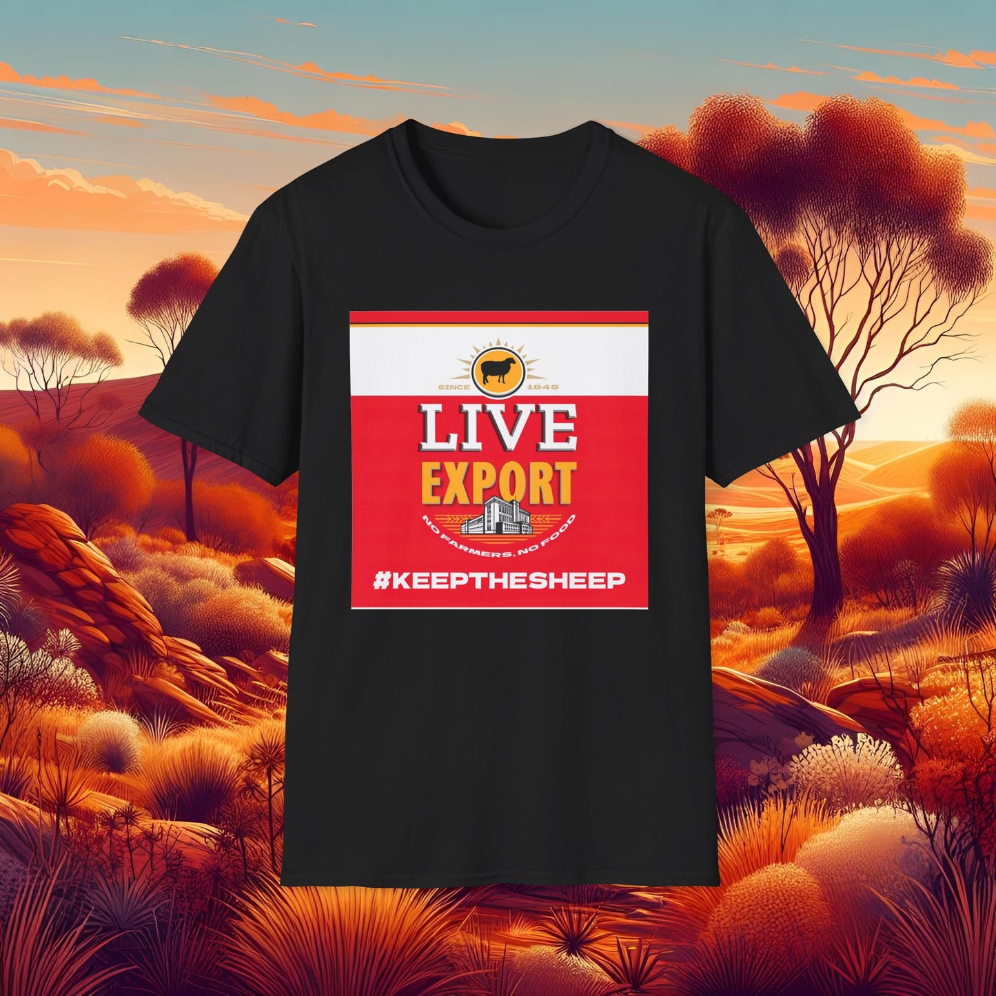 Live Export Keep the Sheep Unisex Softstyle T-Shirt