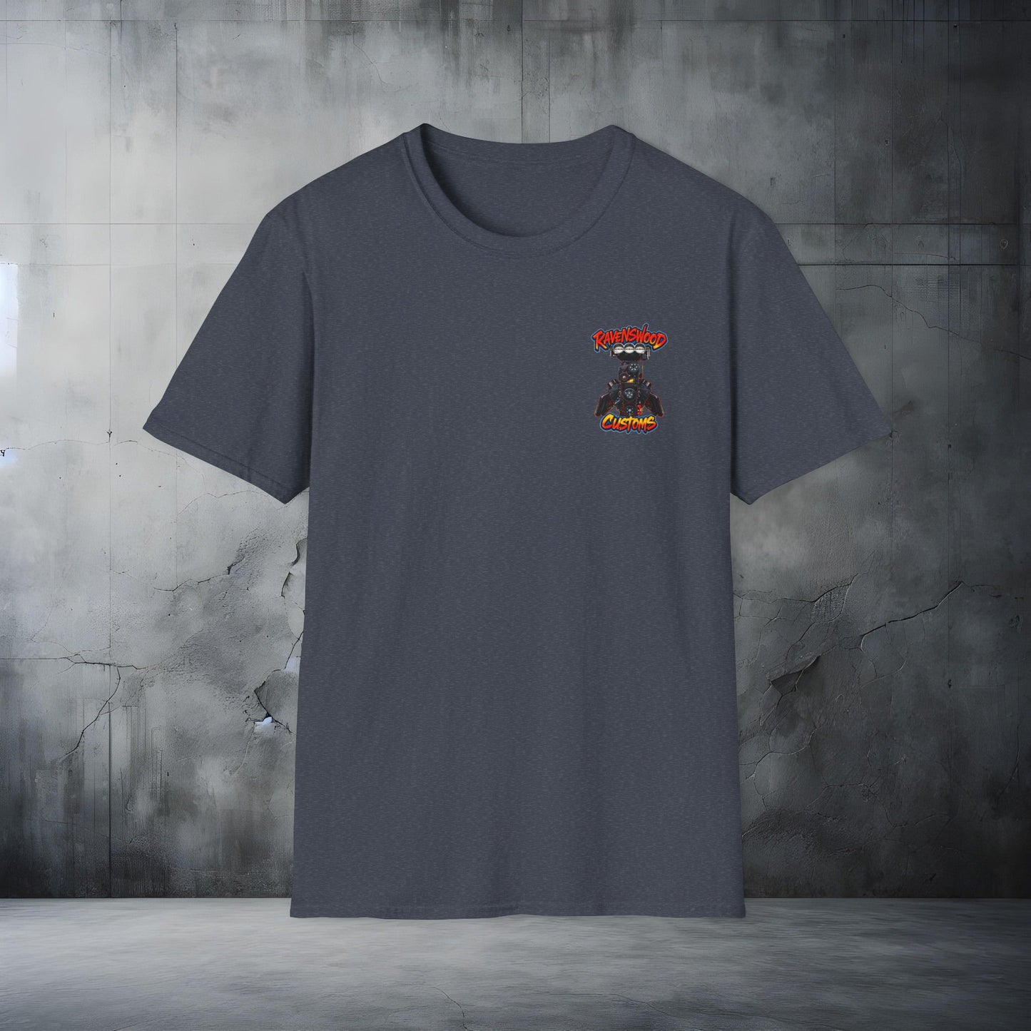 Ravenswood Customs Blown Injected Chevy Engine Graphic T-Shirt