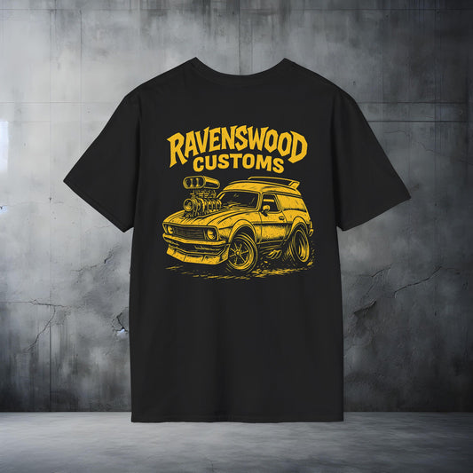 Ravenswood Customs Yellow Falcon PV T-Shirt, Unisex Graphic Tee, Automotive Apparel