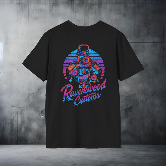 Ravenswood Customs Blown Hemi V8 Retro Worn T-Shirt