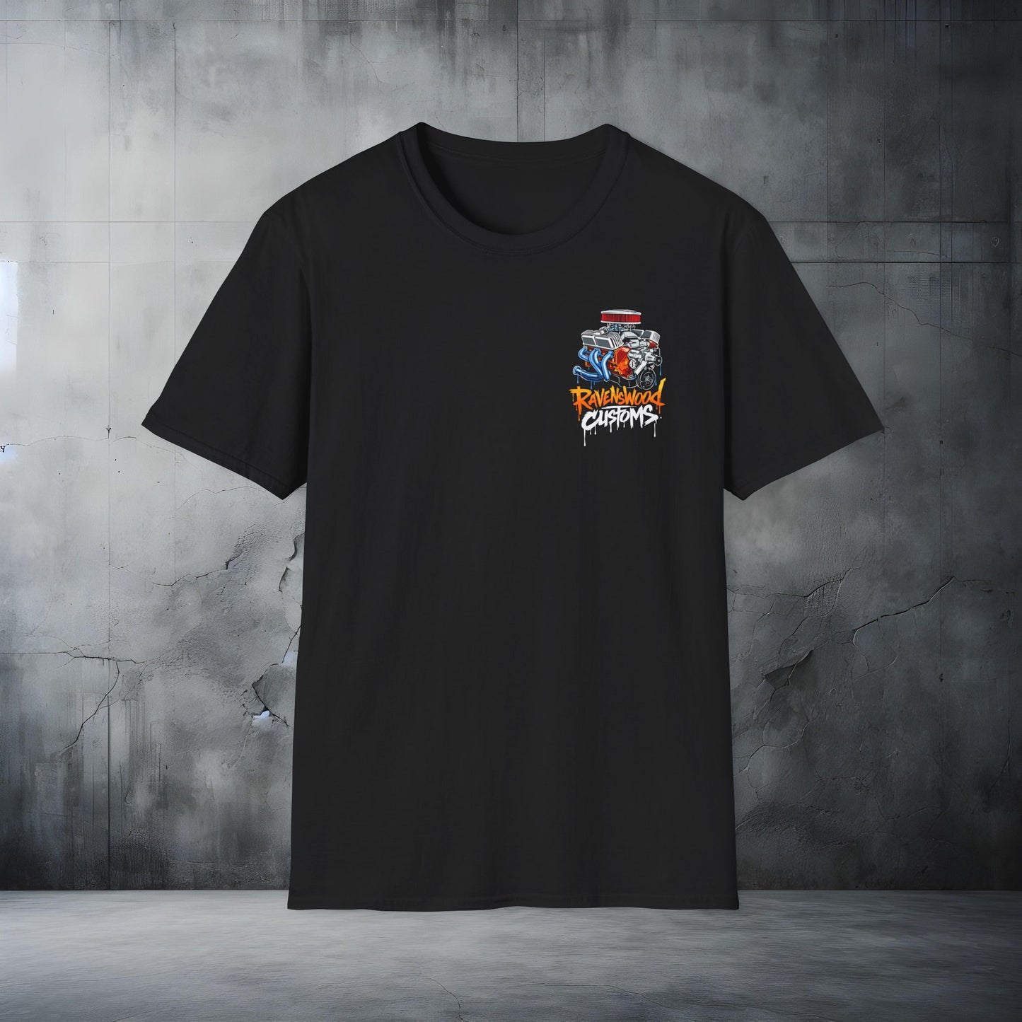 Ravenswood Customs 318 Cube Small-block Chrysler V8 Engine Graphic T-Shirt