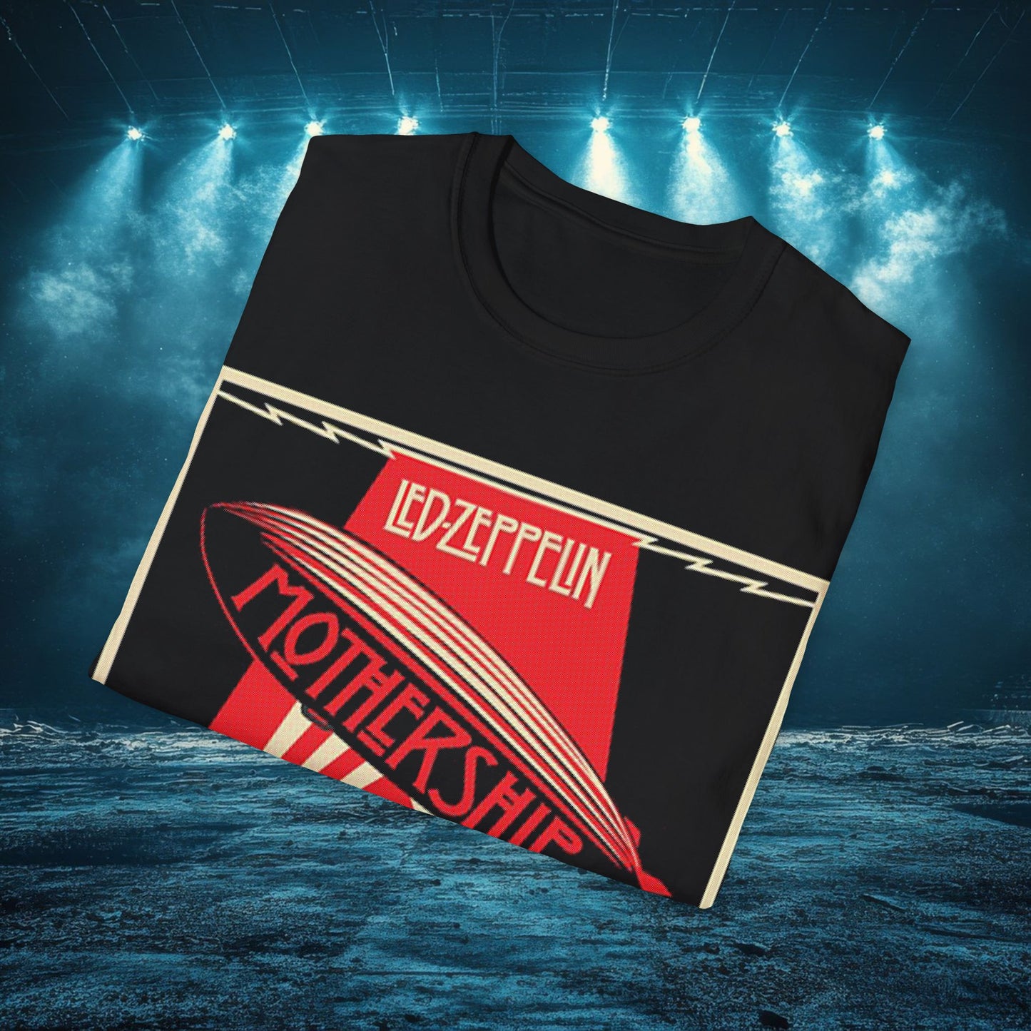 Rockin' Mothership Unisex Softstyle T-Shirt | Vintage LZ Tee | Music Lovers Gift | Concert Wear | Casual Style