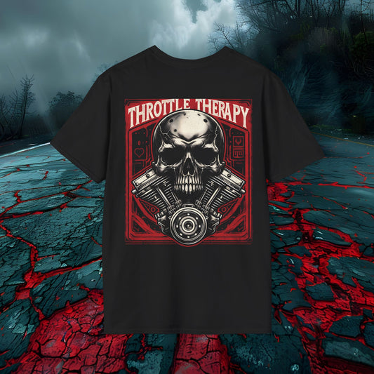Throttle Therapy Skull Graphic Tee | Unisex Softstyle T-Shirt
