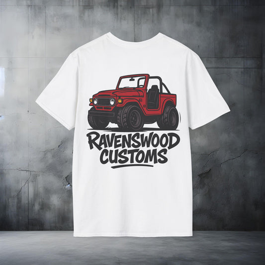 Ravenswood Customs Unisex Softstyle T-Shirt - Red Forty Design, Cool Graphic Tee