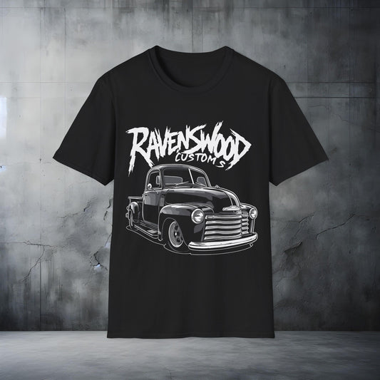 Ravenswood Classic Truck T-Shirt – Retro Neon Car Graphic Tee