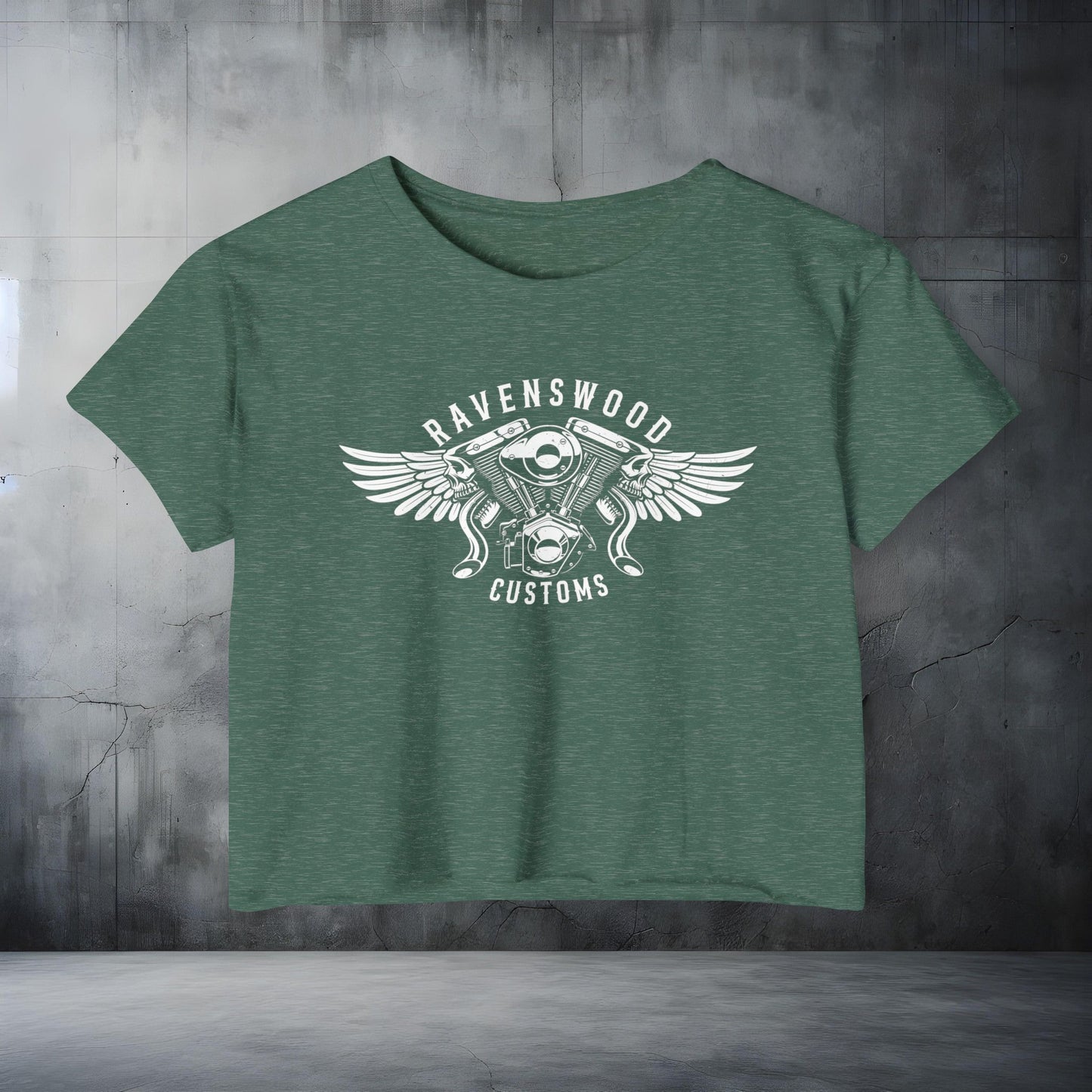 Ravenswood Customs Women's Festival Crop Top - Boho Chic Tee for Summer Events