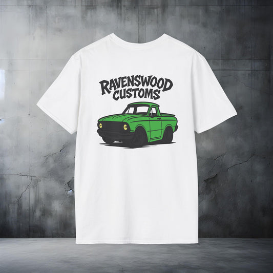 Ravenswood Customs Unisex Softstyle T-Shirt - Green XP Falcon Ute Design, Cool Graphic Tee