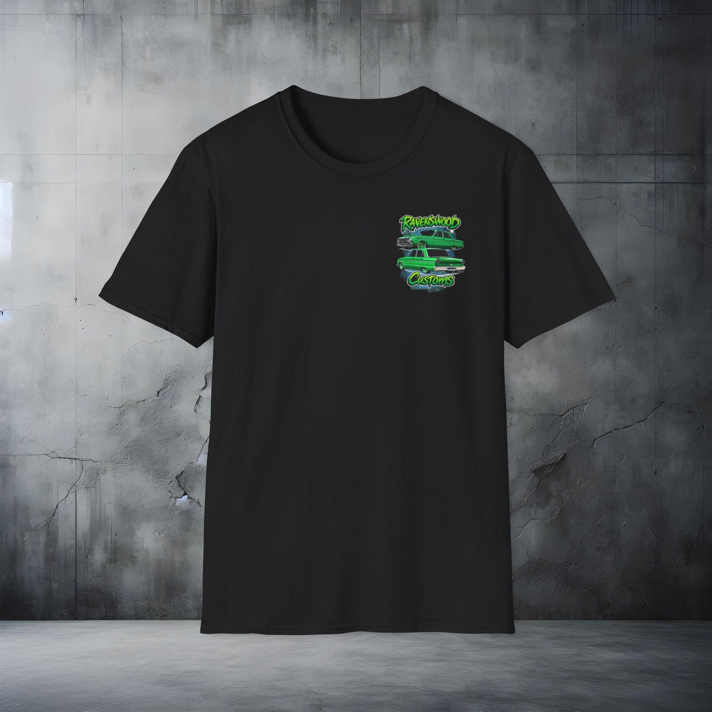 Ravenswood Customs Green XM Falcon Sedan Classic Car T-Shirt