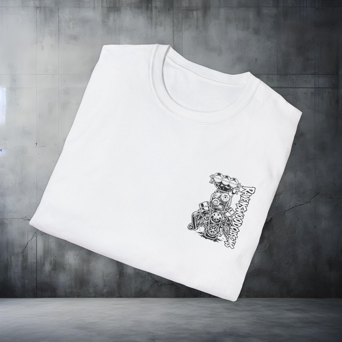 Ravenswood Customs Blown Injected V8 Engine Graphic Tee
