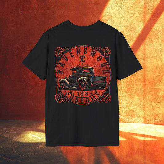 Ravenswood Customs Unisex Softstyle Graphic Tee, Vintage Truck Design 2