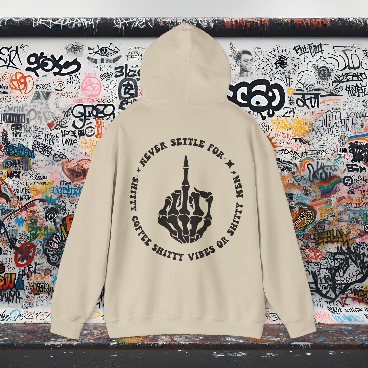 Never Settle Unisex Heavy Blend™ Hooded Sweatshirt